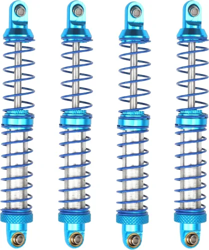 Vista 7 de 4 amortiguadores de metal Vgoohobby ajustables compatibles con Axial SCX10 Traxxas TRX4 D90 90046 Redcat Gen7 1/10 RC Crawler Car (azul, 2.756 in)