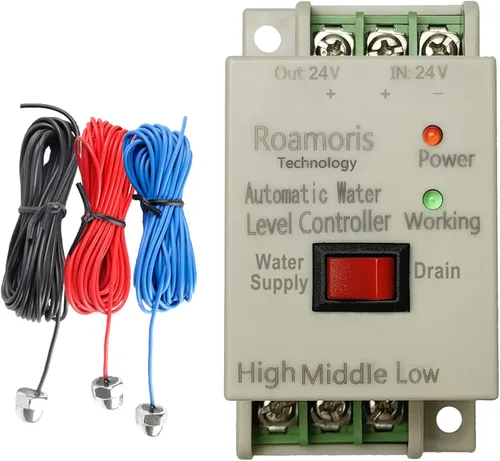 Vista 9 de Interruptor de bomba DC12V Control automático de nivel de agua con sensor detector de 6.5 pies, interruptor de flotador, relé de interruptor