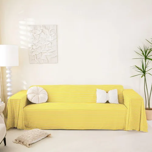 Vista 31 de Erosebridal Funda de sofá de lunares de 71 x 91 pulgadas, funda de sofá con lunares geométricos, funda de sofá moderna de estilo rústico con Blanco
