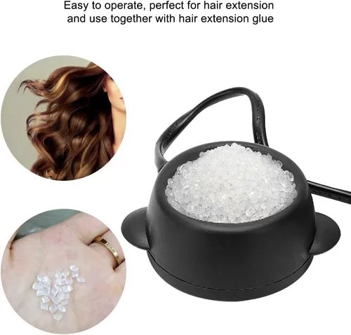 Vista 4 de Pegamento Melting Pot Mini Temperatura Constante Extensiones de Cabello Pegamento Ollas de fusión Peluca Estufa de fusión Olla Caliente