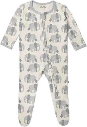 Vista 61 de KicKee Baby & Toddler - Pijama de viscosa ultrasuave de bambú con patas abatibles y puños