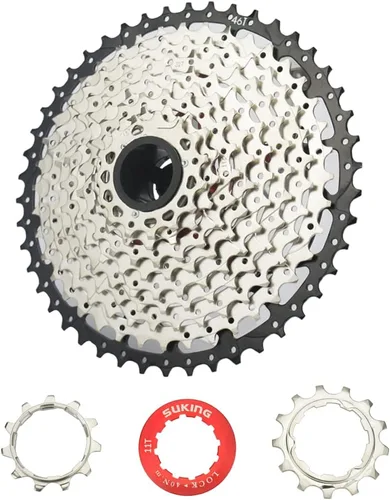Vista 28 de CYSKY Casete de 11 velocidades 11-25T/11-28T/11-32T/11-36T/11-40T/11-42T/11-46T/11-50T/11-52T Compatible con Shimano/Sunrace/Sram Bike Freewheel