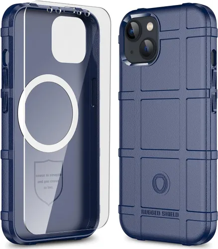 Vista 30 de Funda para iPhone 13, Rugged Shield 8 pies a prueba de caídas TPU Armadura gruesa Funda protectora táctica compatible con iPhone 13 (6.1 pulgadas)