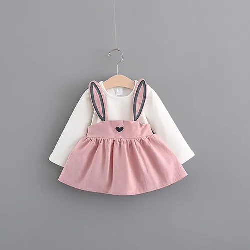 Vista 2 de Toddler Baby Girl Dress Floral Ruffle Casual Sundress Princess Skirt Clothes Winter Outfits Newborn Dresses