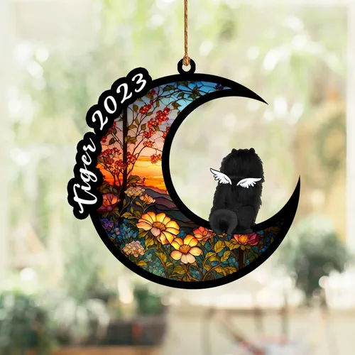 Vista 222 de Nazenti Atrapasoles conmemorativo para perros, adornos de Navidad personalizados para perros, adorno de Navidad, regalos conmemorativos para perros