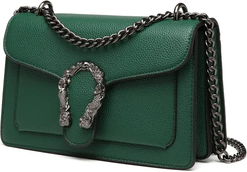 Vista 24 de Travistar Bolsos cruzados para mujer, bolsos pequeños de piel sintética, bolso de hombro, bolso de noche, bolsos acolchados con correa de cadena