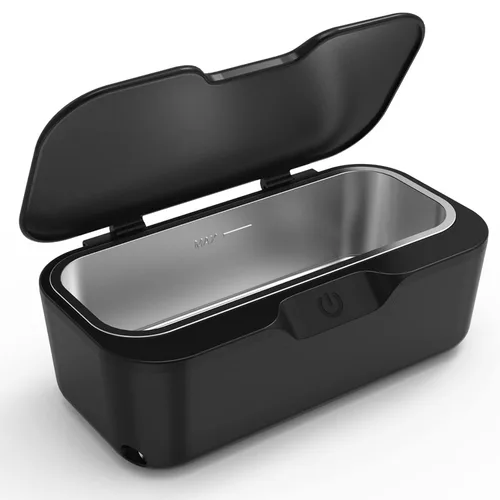 Vista 6 de Limpiador ultrasónico de joyas, limpiador ultrasónico de 18.6 fl oz, limpiador ultrasónico de gafas de 48 KHz, limpiador ultrasónico portátil
