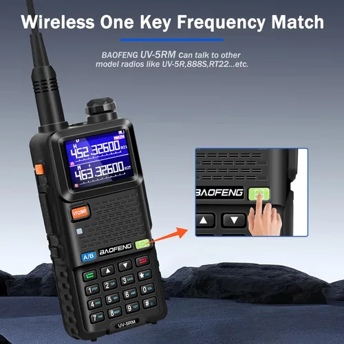 Vista 3 de BAOFENG UV-5RM Radio de Jamón de mano 10W Walkie Talkies Radio de 2 vías