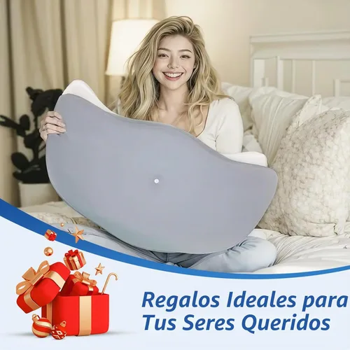 Vista 7 de Almohada cervical para aliviar el dolor de cuello, almohada de espuma viscoelástica de alta densidad 60D con soporte ergonómico de 5 zonas, cubierta