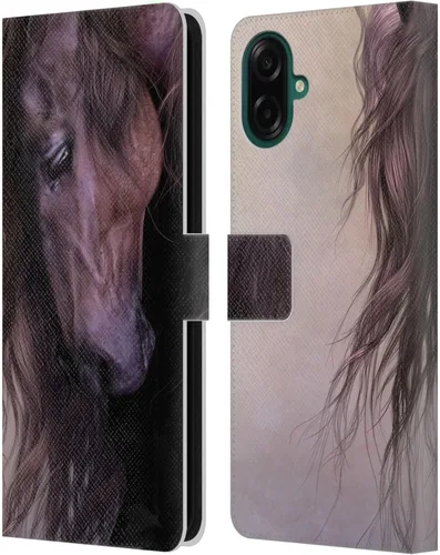 Vista 173 de Head Case Designs Officially Licensed Laurie Prindle A Morgan Christmas Western Stallion Leather Wallet Case Compatible with Samsung Galaxy A07 4G