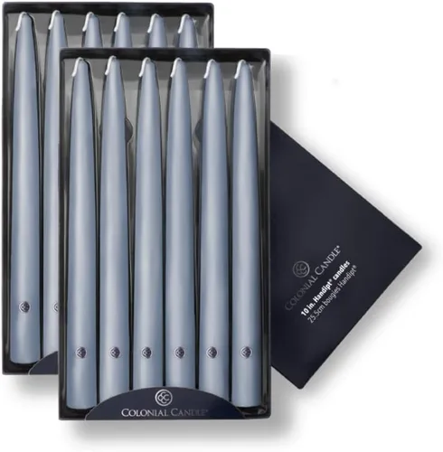 Vista 28 de Colonial Candle Handipt Collection - Vela cónica sin perfume, color blanco, 6 pulgadas, paquete de 12, hasta 4 horas de combustión