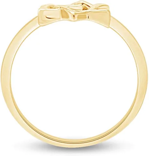 Vista 4 de THE JEWEL ZONE Anillo con símbolo de estrella de David de magen hebreo de oro de 14 quilates sobre plata de ley, Plata de ley, oro, plata