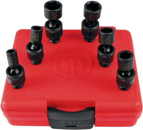 Vista 12 de Chicago Pneumatic SS814D - Unidad cuadrada de 1 pulgada, métrica profunda, 6 puntos, juego de llaves de impacto (4 piezas)