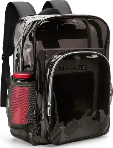 Vista 19 de Mochila transparente de PVC grande resistente Mochila transparente, Gris, Transparente