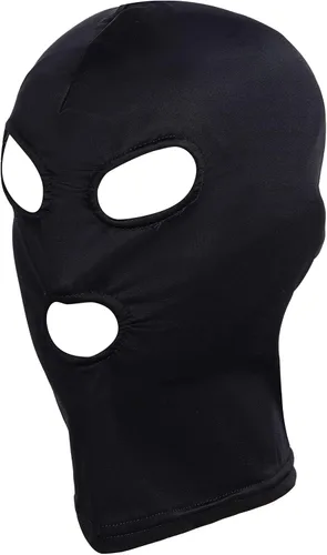 Vista 4 de Miayon Zentai - Máscara de capucha de cobertura completa de elastano, máscara de ojos abiertos y boca elástica transpirable para Halloween, cosplay