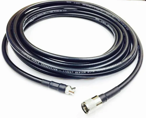 Vista 2 de Custom Cable Connection Cable de antena coaxial de baja pérdida de 1 pie UHF PL259 macho a BNC macho LMR400 veces microondas 50 ohmios coaxial