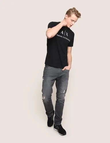 Vista 9 de AX Armani Exchange - Camiseta con logotipo de cuello redondo para hombre