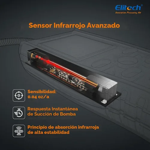 Vista 2 de Elitech Detector de fugas de refrigerante infrarrojo ILD-200 max Detección de fugas HVAC/R de alta precisión, vida útil del sensor de 10 años