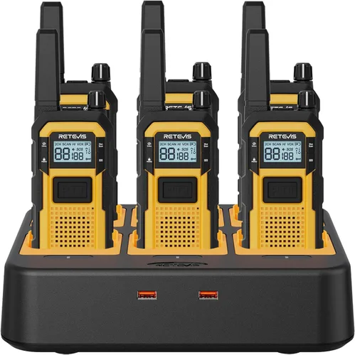 Vista 13 de Retevis RB48 Waterproof Two Way Radio with G-Type Earpiece for Construction