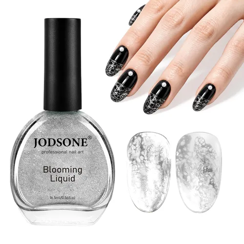 Vista 18 de JODSONE Ocean Wave - Esmalte de uñas en gel, 0.6 fl oz, líquido floreciente blanco ondulado para propagar el efecto de onda, texturas de ondas
