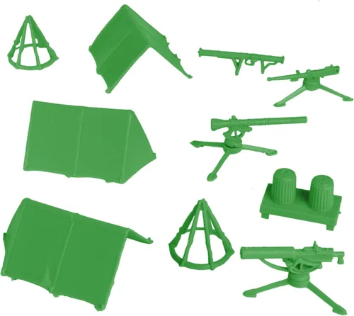 Vista 8 de BMC Classic - Juego de accesorios de plástico para hombre, 10 unidades de campamento militar, fabricado en EE. UU