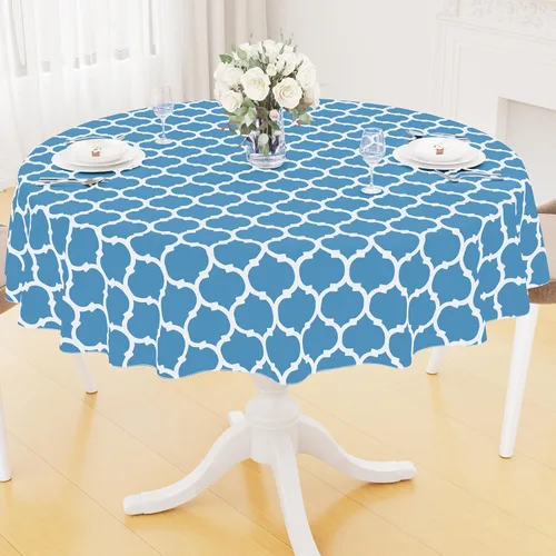 Vista 43 de Smiry - Mantel cuadrado de vinilo impermeable con respaldo de franela para mesas cuadradas, manteles de plástico lavables a prueba de derrames