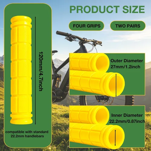 Vista 31 de 2 pares de empuñaduras para manillar de bicicleta para bicicletas
