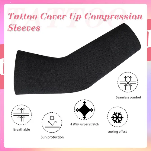 Vista 3 de Neer 3 pares de mangas de compresión para tatuaje de antebrazo