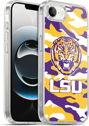 Vista 243 de Head Case Designs Funda de gel suave con licencia oficial de la Universidad Estatal de Louisiana LSU Camou compatible con Apple iPhone 7 Plus/iPhone