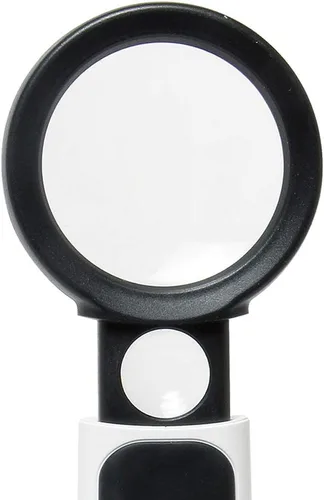 Vista 4 de MA-023 3.5X Times Lupa de mano con cinturón telescópico Luces LED 20 veces faro electrónico