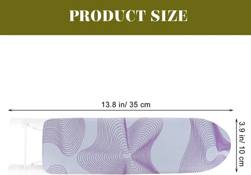 Vista 3 de Tabla de planchar pequeña de mesa con cubierta resistente al calor, alfombrilla de planchar portátil para mangas y ropa, compacta y ligera