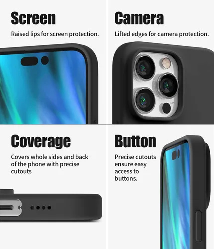 Vista 4 de GOOSPERY Funda de silicona líquida para iPhone 14 Pro Max