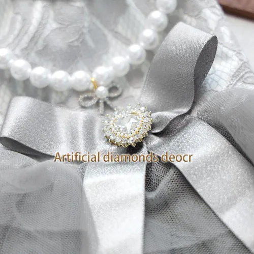 Vista 70 de ANIAC Daisy Vestidos para Perros Pequeños Hembra con Anillo para Correa, Nudo de Lazo Vestido de Boda para Cachorra, Traje de Gato de San Valentín