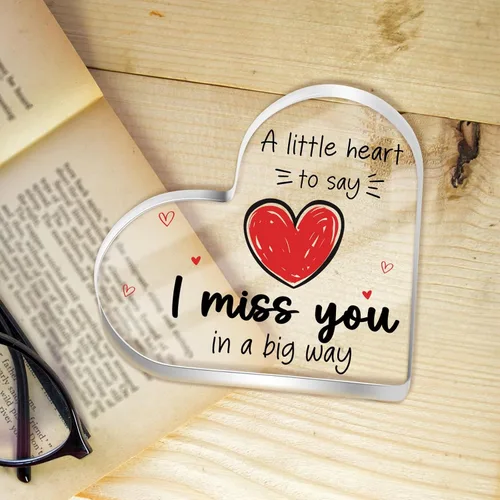 Vista 5 de Regalos para novia para mi novio, romántico día de San Valentín, regalo para él, su novio, novia, marido, esposa, corazón acrílico, recuerdo