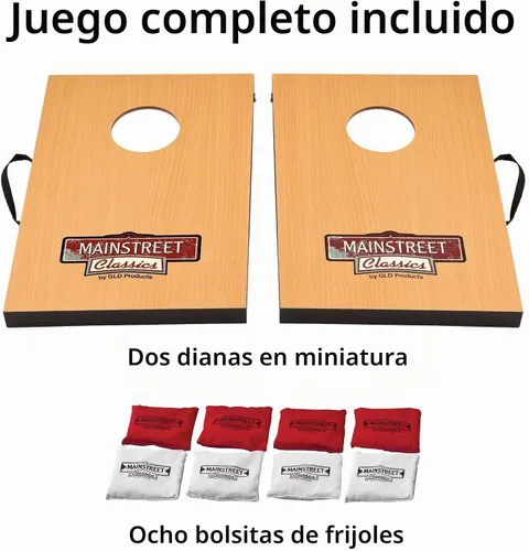 Vista 2 de Mainstreet Classics Micro Bean Bag Toss: Travel Sized, (15.7 "x 10.5" Boards) Mini juego de juegos Cornhole