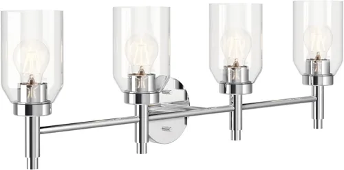 Vista 13 de Kichler Madden - Lámpara de pared para baño, 1 luz, bronce champán