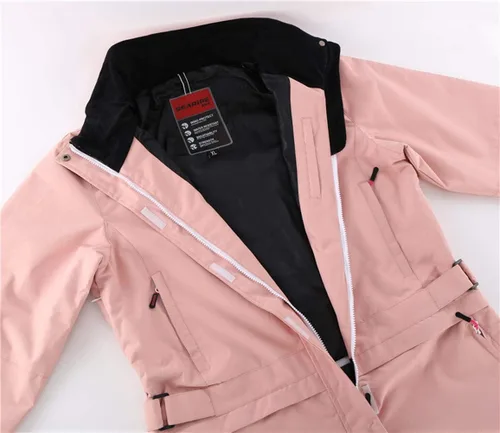 Vista 6 de YEEFINE Traje de esquí de una pieza para mujer, monos de nieve impermeables para invierno
