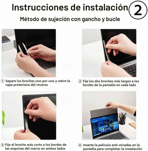 Vista 3 de KEANBOLL Panel protector de pantalla antiluz azul para monitor de computadora de 24 pulgadas, filtro de bloqueo de luz azul, protector antirreflejos