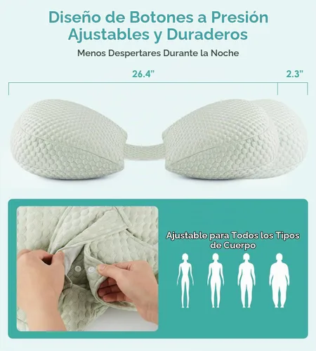 Vista 2 de Almohada de embarazo refrescante para dormir Almohada de maternidad de Todo verde
