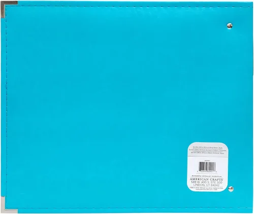 Vista 3 de We R Memory Keepers Álbum de fotos de 12x12 Aqua, Protege recuerdos y fotos, Piel sintética suave y libre de ácidos, Etiqueta decorativa elegante