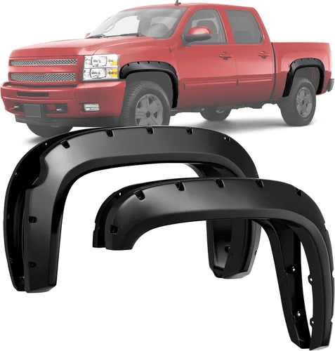 Vista 10 de LEDKINGDOMUS Kit de salpicaderas delanteras y traseras compatibles para Chevy Silverado/GMC Sierra 1999-2006 1500 2500HD 3500HD