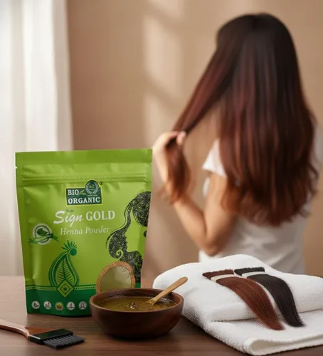 Vista 7 de Polvo de henna 100% puro para tinte para el cabello, color rojo de henna (14.11 oz - 0.8 libras)