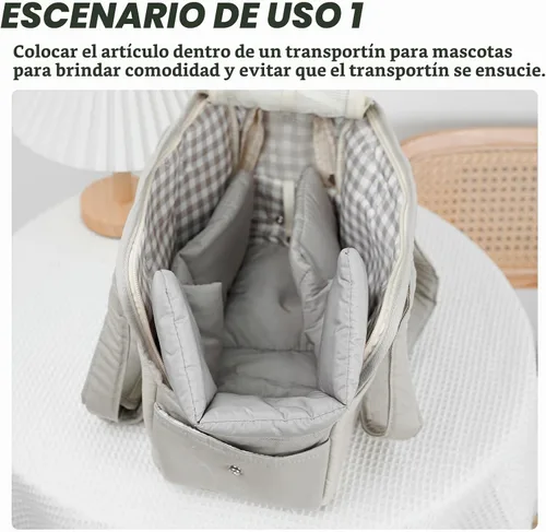 Vista 3 de Accesorios para mascotas, bolsa para mascotas, cama para mascotas, tapete para dormir para perros, colchón transpirable y cálido para perros Gris