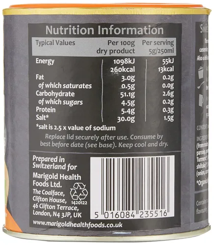 Vista 2 de Caléndula Org Caléndula Caldo Vegetal Polvo R Sal 4.94 oz