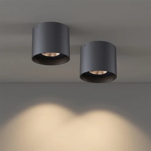 Vista 9 de Lámpara de Techo, Luces de Techo de Montaje al Ras LED Regulables Luz de Techo Cilíndrica Luz Puntual para Sala de Estar Pasillo Cocina Comedor