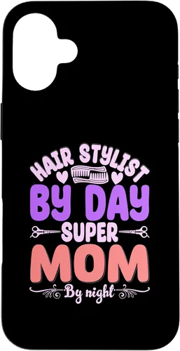 Vista 23 de Hair Stylists by Day Super Mom by Night Hair Stylist Case para iPhone 17
