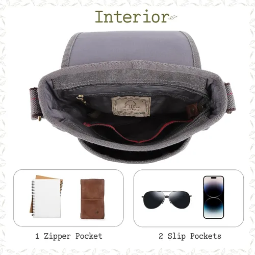 Vista 3 de TSD Bolso bandolera de lona Turtle Ridge