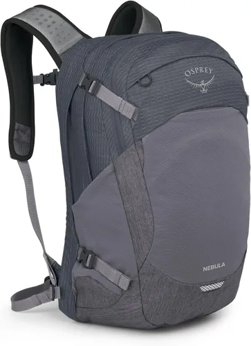 Vista 10 de Osprey Mochila de Viajero Nebula, Atlas Blue/Heather bolso diario, paquete del campus, portátil llevar, color azul