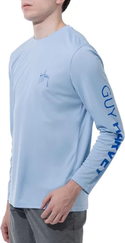 Vista 5 de Guy Harvey Camisa de protección solar de rendimiento de manga larga para hombre UPF 50+