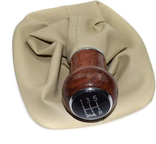 Vista 6 de eGang Auto Pomo de palanca de cambios de madera para Volkswagen Passat 1998-2004
